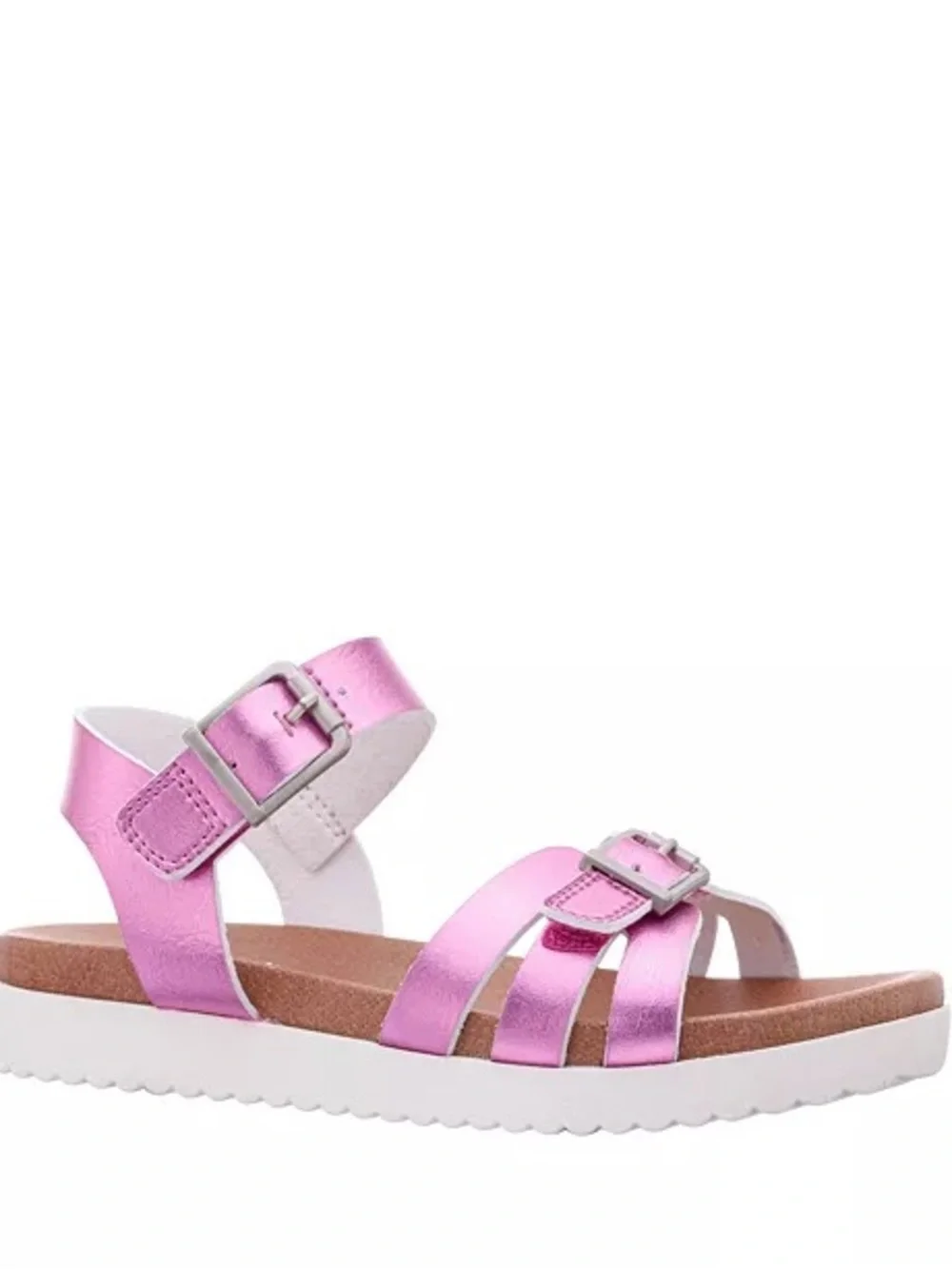 Nina Lacey Big Girls Metallic Adjustable strap Sandals